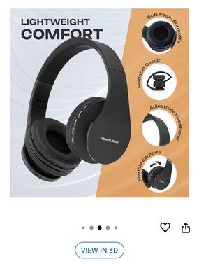 Lightweight Over-Ear Headphones - Black   B20